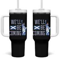 We'll Be Coming Scotland to USA Tumbler With Handle Scottish Fans Statue of Liberty - Wonder Print Shop