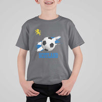 Scotland Soccer Flag T Shirt For Kid Scottish Football Fans Pride - Wonder Print Shop