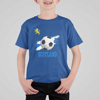Scotland Soccer Flag T Shirt For Kid Scottish Football Fans Pride - Wonder Print Shop