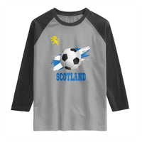 Scotland Soccer Flag Raglan Shirt Scottish Football Fans Pride - Wonder Print Shop