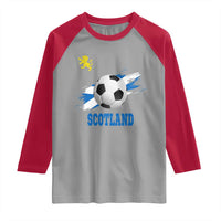 Scotland Soccer Flag Raglan Shirt Scottish Football Fans Pride - Wonder Print Shop