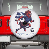 Scottish Lion Football Spare Tire Cover Brave Lion in Kilt with Flag Cape Pride - Wonder Print Shop