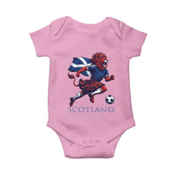 Scottish Lion Football Baby Onesie Brave Lion in Kilt with Flag Cape Pride - Wonder Print Shop