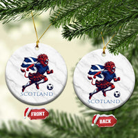 Scottish Lion Football Ceramic Ornament Brave Lion in Kilt with Flag Cape Pride - Wonder Print Shop