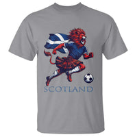 Scottish Lion Football T Shirt Brave Lion in Kilt with Flag Cape Pride - Wonder Print Shop