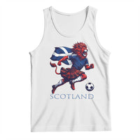 Scottish Lion Football Tank Top Brave Lion in Kilt with Flag Cape Pride - Wonder Print Shop