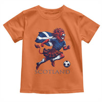 Scottish Lion Football Toddler T Shirt Brave Lion in Kilt with Flag Cape Pride - Wonder Print Shop