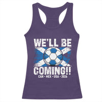 We’ll Be Coming Soccer Racerback Tank Top Scotland Flag Pride Football Fans - Wonder Print Shop