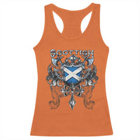 Scottish Heritage Crest Gothic Racerback Tank Top Medieval Flag and Sword Celtic Pride - Wonder Print Shop