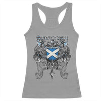 Scottish Heritage Crest Gothic Racerback Tank Top Medieval Flag and Sword Celtic Pride - Wonder Print Shop
