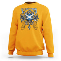 Scottish Heritage Crest Gothic Sweatshirt Medieval Flag and Sword Celtic Pride - Wonder Print Shop