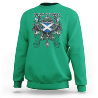 Scottish Heritage Crest Gothic Sweatshirt Medieval Flag and Sword Celtic Pride - Wonder Print Shop