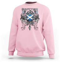 Scottish Heritage Crest Gothic Sweatshirt Medieval Flag and Sword Celtic Pride - Wonder Print Shop