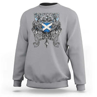 Scottish Heritage Crest Gothic Sweatshirt Medieval Flag and Sword Celtic Pride - Wonder Print Shop