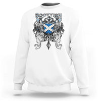 Scottish Heritage Crest Gothic Sweatshirt Medieval Flag and Sword Celtic Pride - Wonder Print Shop