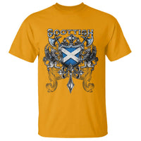 Scottish Heritage Crest Gothic T Shirt Medieval Flag and Sword Celtic Pride - Wonder Print Shop