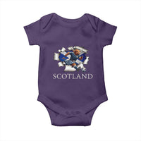 Funny Highland Cow in Kilt Footballer Baby Onesie We'll Be Coming Scottish Pride Football Fans - Wonder Print Shop