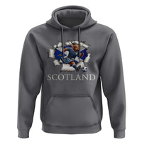 Funny Highland Cow in Kilt Footballer Hoodie We'll Be Coming Scottish Pride Football Fans - Wonder Print Shop