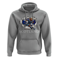 Funny Highland Cow in Kilt Footballer Hoodie We'll Be Coming Scottish Pride Football Fans - Wonder Print Shop