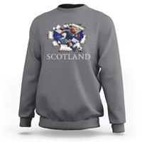 Funny Highland Cow in Kilt Footballer Sweatshirt We'll Be Coming Scottish Pride Football Fans - Wonder Print Shop