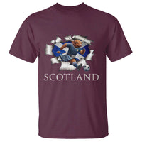 Funny Highland Cow in Kilt Footballer T Shirt We'll Be Coming Scottish Pride Football Fans - Wonder Print Shop