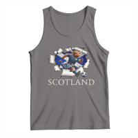 Funny Highland Cow in Kilt Footballer Tank Top We'll Be Coming Scottish Pride Football Fans - Wonder Print Shop