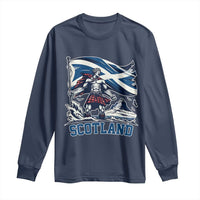 Scottish Warrior Long Sleeve Shirt Brave Highland Hero Scotland Flag - Wonder Print Shop
