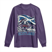 Scottish Warrior Long Sleeve Shirt Brave Highland Hero Scotland Flag - Wonder Print Shop