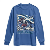 Scottish Warrior Long Sleeve Shirt Brave Highland Hero Scotland Flag - Wonder Print Shop