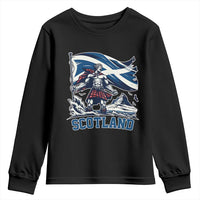 Scottish Warrior Youth Sweatshirt Brave Highland Hero Scotland Flag - Wonder Print Shop