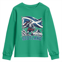 Scottish Warrior Youth Sweatshirt Brave Highland Hero Scotland Flag - Wonder Print Shop