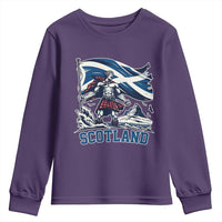 Scottish Warrior Youth Sweatshirt Brave Highland Hero Scotland Flag - Wonder Print Shop