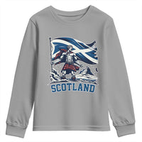 Scottish Warrior Youth Sweatshirt Brave Highland Hero Scotland Flag - Wonder Print Shop