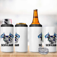 Roaring Scottish Lion Crest 4 in 1 Can Cooler Tumbler Thistle Scotland Flag Emblem for Brave Highlanders - Wonder Print Shop