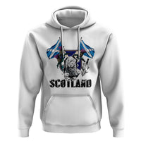 Roaring Scottish Lion Crest Hoodie Thistle Scotland Flag Emblem for Brave Highlanders - Wonder Print Shop