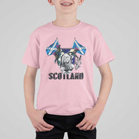 Roaring Scottish Lion Crest T Shirt For Kid Thistle Scotland Flag Emblem for Brave Highlanders - Wonder Print Shop