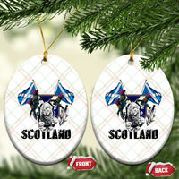 Roaring Scottish Lion Crest Ceramic Ornament Thistle Scotland Flag Emblem for Brave Highlanders - Wonder Print Shop