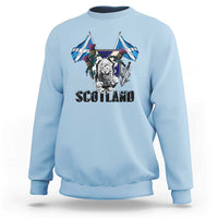 Roaring Scottish Lion Crest Sweatshirt Thistle Scotland Flag Emblem for Brave Highlanders - Wonder Print Shop
