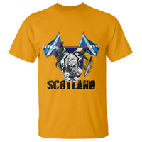 Roaring Scottish Lion Crest T Shirt Thistle Scotland Flag Emblem for Brave Highlanders - Wonder Print Shop