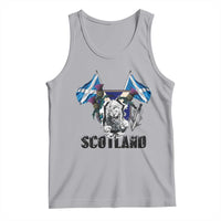 Roaring Scottish Lion Crest Tank Top Thistle Scotland Flag Emblem for Brave Highlanders - Wonder Print Shop
