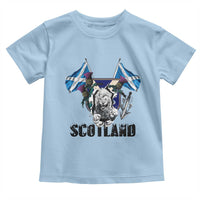 Roaring Scottish Lion Crest Toddler T Shirt Thistle Scotland Flag Emblem for Brave Highlanders - Wonder Print Shop
