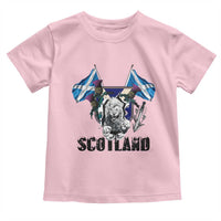 Roaring Scottish Lion Crest Toddler T Shirt Thistle Scotland Flag Emblem for Brave Highlanders - Wonder Print Shop