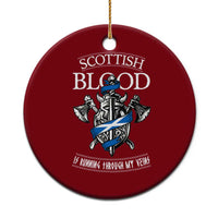 Scottish Blood Running Through My Veins Ceramic Ornament Viking Axe and Sword Heritage - Wonder Print Shop