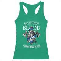 Scottish Blood Running Through My Veins Racerback Tank Top Viking Axe and Sword Heritage - Wonder Print Shop