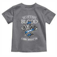 Scottish Blood Running Through My Veins Toddler T Shirt Viking Axe and Sword Heritage - Wonder Print Shop