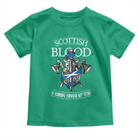 Scottish Blood Running Through My Veins Toddler T Shirt Viking Axe and Sword Heritage - Wonder Print Shop