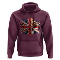 Roaring British Lion Flag Hoodie Union Jack UK Pride - Wonder Print Shop