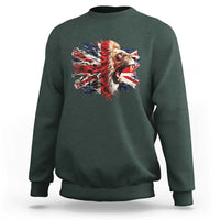 Roaring British Lion Flag Sweatshirt Union Jack UK Pride - Wonder Print Shop
