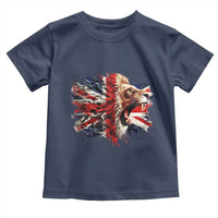 Roaring British Lion Flag Toddler T Shirt Union Jack UK Pride - Wonder Print Shop