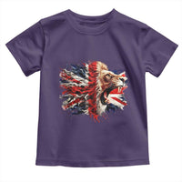 Roaring British Lion Flag Toddler T Shirt Union Jack UK Pride - Wonder Print Shop